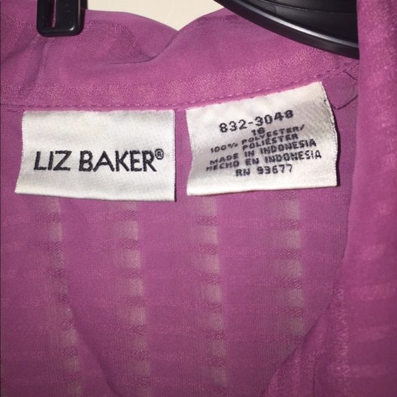 Liz Baker Long Sleeve Sheer Blouse - Picture 3 of 4